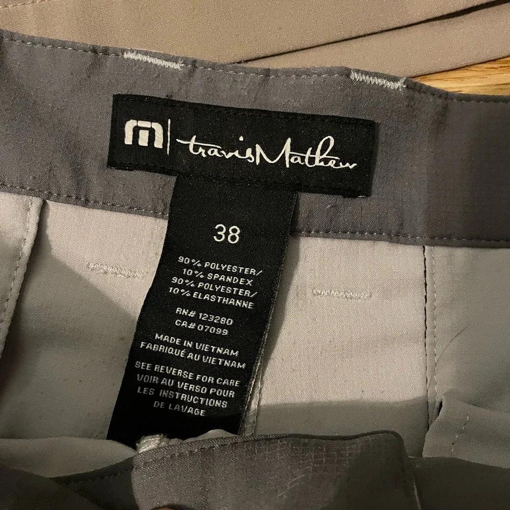 TravisMathew Tech Golf Shorts Set of 2 Khaki‎ Tan Size 38 Performance Stretch